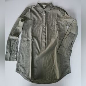 J. CREW SAGE GREEN LONG SHIRT / TUNIC 100% Cotton